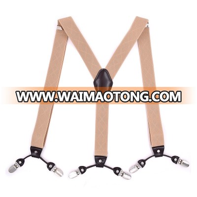 Hot sale boy and girl different colors metal adjustable clip suspender