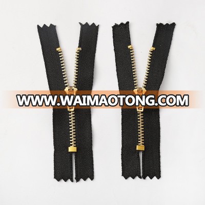 # 3 # 5 custom metal zipper gold teeth high quality metal zips slider