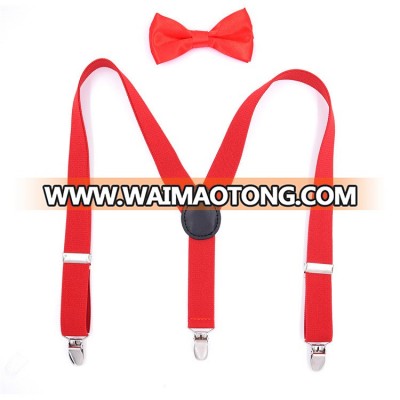 kids suspenders, child suspenders, boys girls bow tie and suspenders set posture support brace