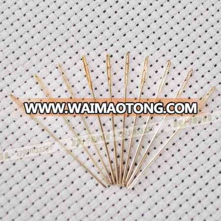 Hand sewing needles circular for cross stitch embroidery with golden eye