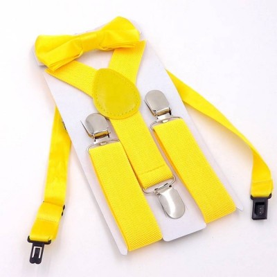 Child Kids Suspenders Bowtie Set Adjustable Suspender Set For Boys And Girls