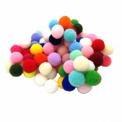 Assorted Pompoms Multicolor Arts And Crafts Fuzzy Pom Poms Balls For Diy Creative Crafts Decorations