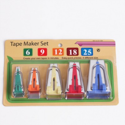 5sizes sewing fabric bias tape maker tool kit DIY patch work for quilt biinding sewing machine accessories